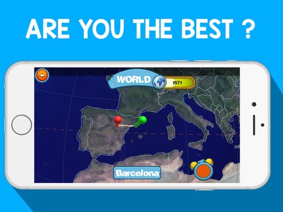 GEO GLOBE QUIZ 3D - Free World City Geography Quizz App screenshot
