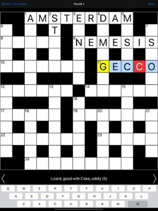 Cryptic Crossword screenshot