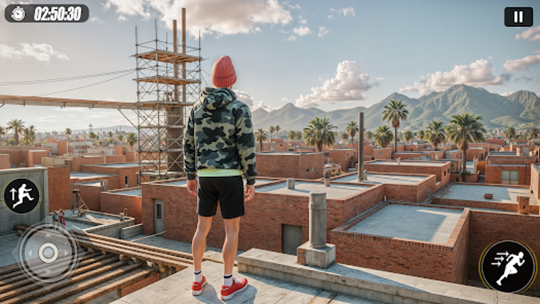 Going Up Jump Parkour Rooftop Image