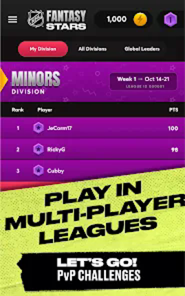 NHL Fantasy Stars Image