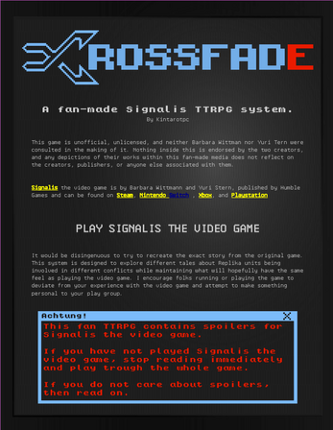 Crossfade - An Unofficial Signalis TTRPG Image