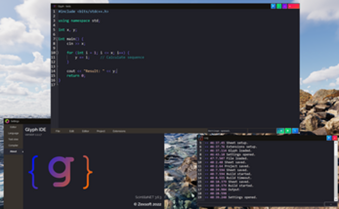 Glyph IDE screenshot