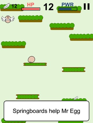 Mr Egg jumps up and down in an endless way to his home screenshot