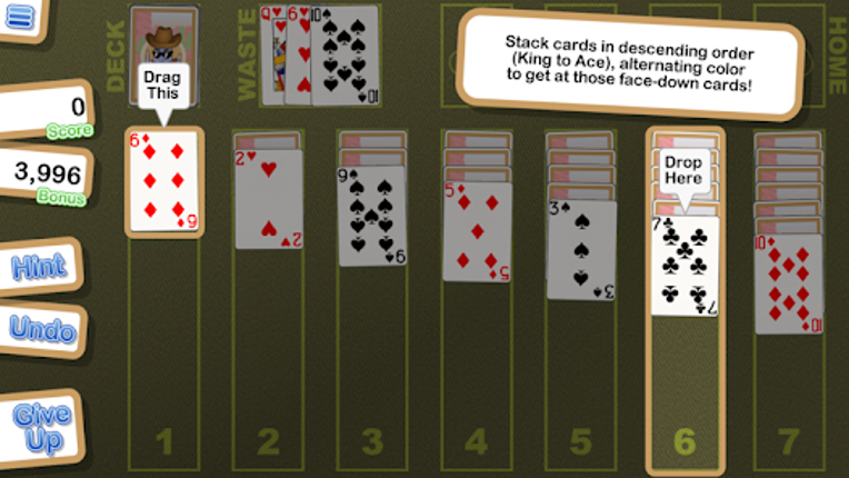 Crystal Klondike Solitaire screenshot