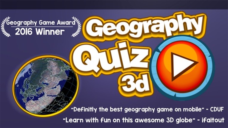 GEO GLOBE QUIZ 3D - Free World City Geography Quizz App screenshot
