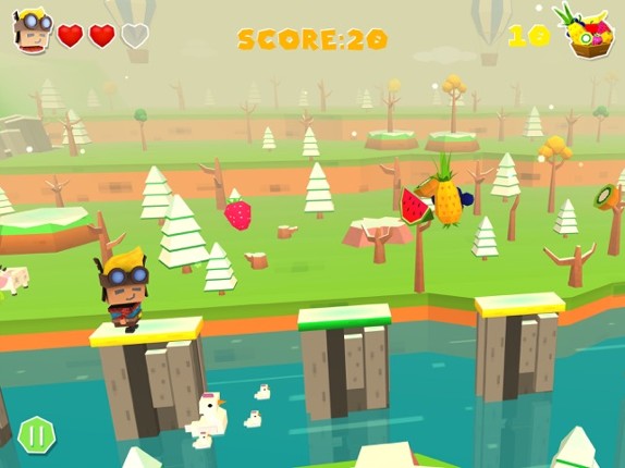 Tiny Jumper Justin: Fruit Rush screenshot