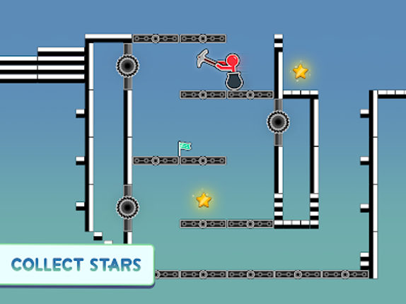 Hammer Climb Stick man Game screenshot