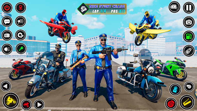 Police bike Stunt Bike Racing screenshot