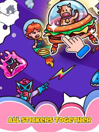 Sticker book & coloring puzzle screenshot