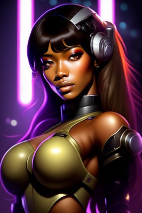 Sexy Black Girls-Cyber babes Fantasy app screenshot