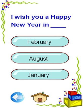 Learning days of week and 12 months of the year screenshot