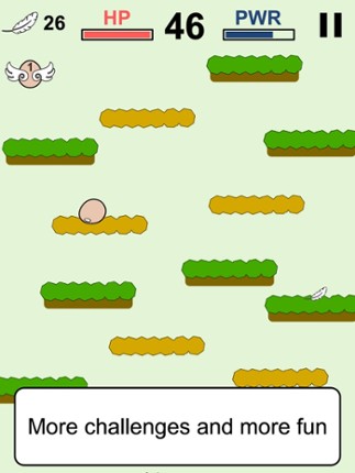 Mr Egg jumps up and down in an endless way to his home screenshot