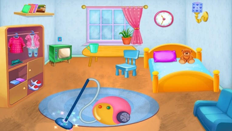 Clean Up - House Cleaning : cleaning games &amp; activities in this game for kids and girls - FREE Image