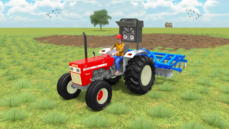 3D Indian Tractor Village Game screenshot
