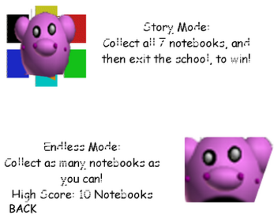 Piggy's Basics in Baldi's Roblox House screenshot