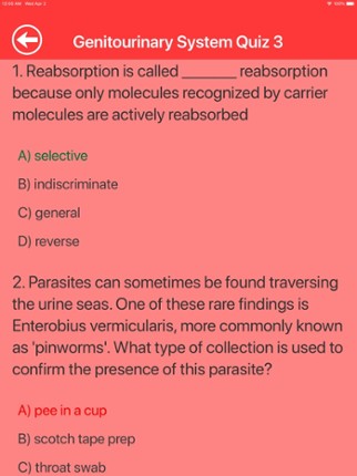 Genitourinary System Trivia screenshot