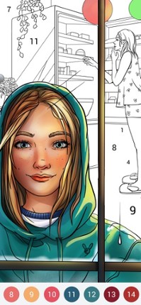 Happy Color by Numbers Game Image