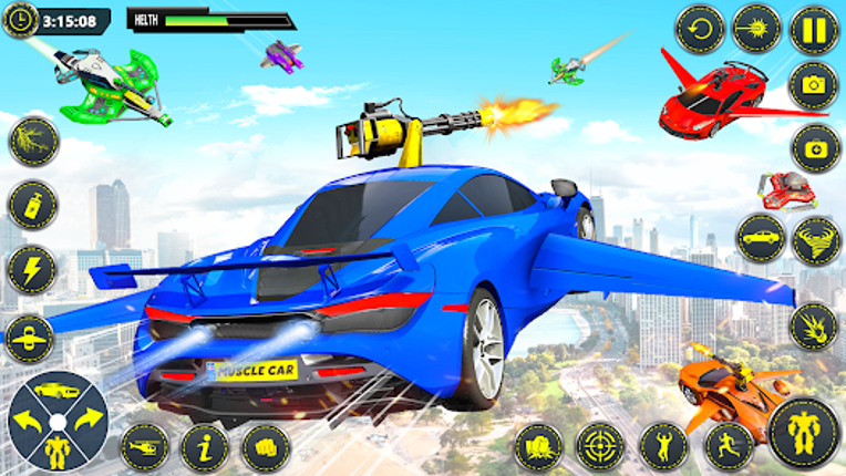 Muscle Car Robot Car Game Image