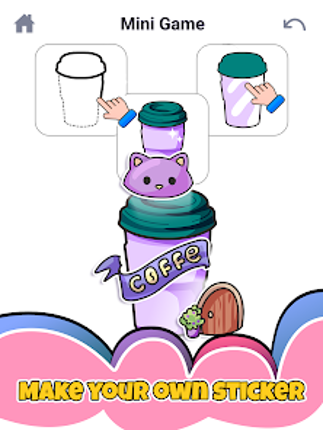 Sticker book & coloring puzzle screenshot