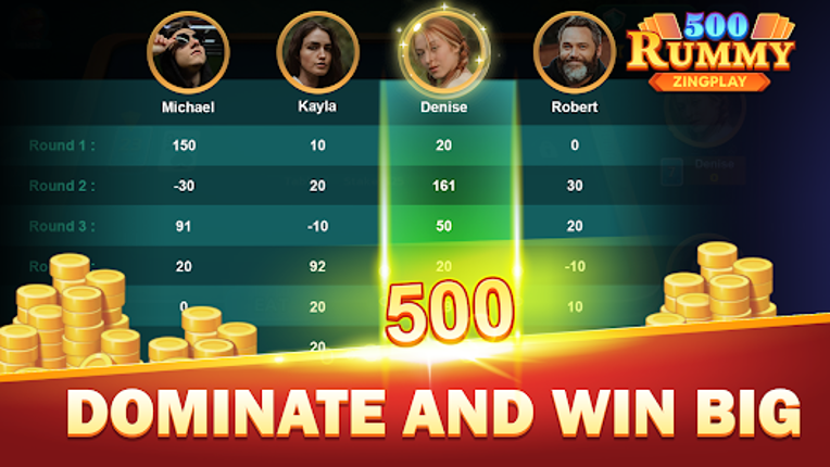 500 Rummy ZingPlay screenshot