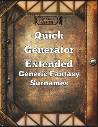 Quick Generator Extended - Generic Fantasy Surnames Game Cover