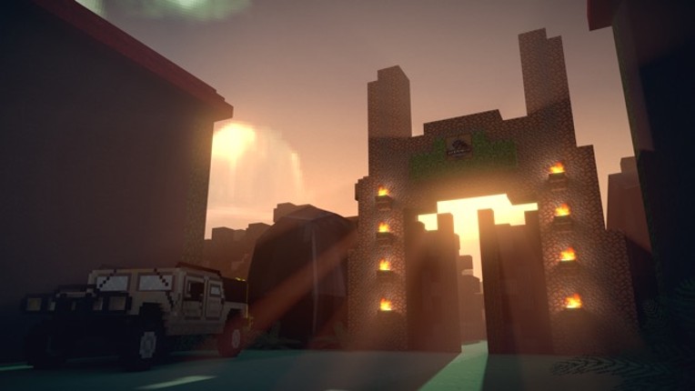 Jurassic Block Hunter - Dino Zoo Rail Shooter With Skins Uploader for Minecraft screenshot