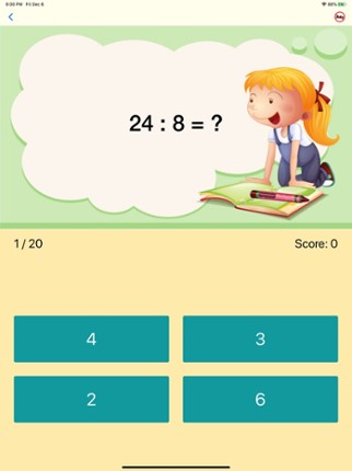Second Grade Math Quiz screenshot
