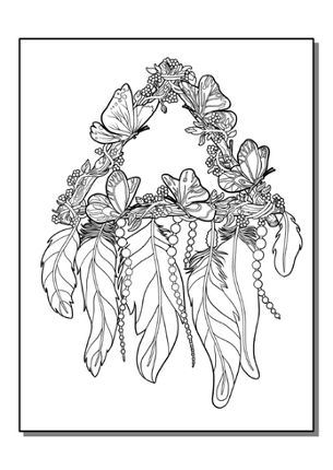 Coloring pages dreamcatcher Image