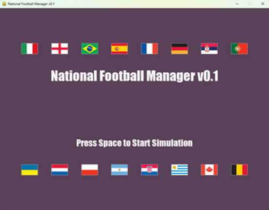 National Football Manager v0.1 screenshot