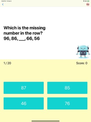 Second Grade Math Quiz screenshot