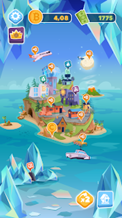 Bitcoin mining: idle simulator screenshot