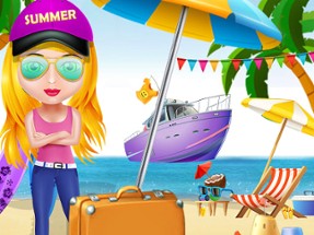 Girl Summer Vacation Beach Dress up Image