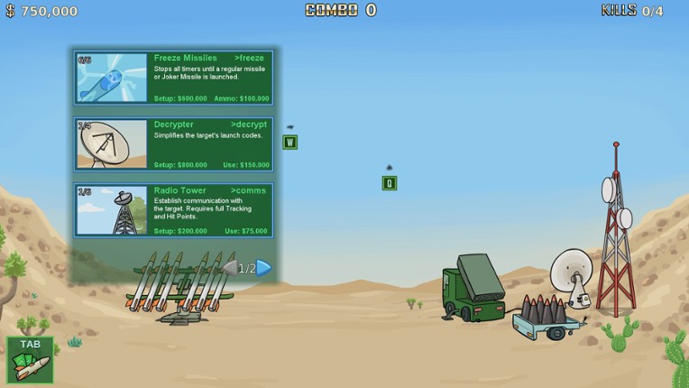 Missile Input screenshot