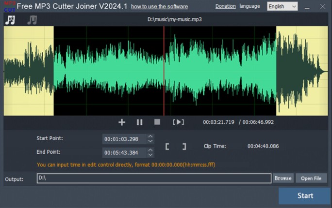 Free MP3 Cutter Joiner screenshot