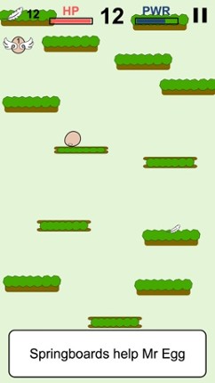 Mr Egg jumps up and down in an endless way to his home screenshot