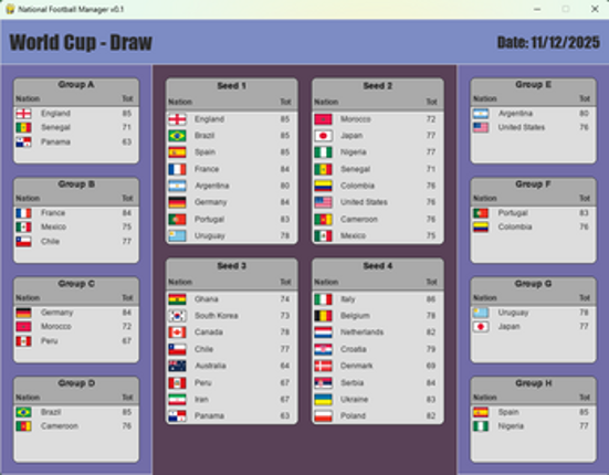 National Football Manager v0.1 Image