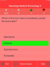 Neurology Medical Terms Quiz Image