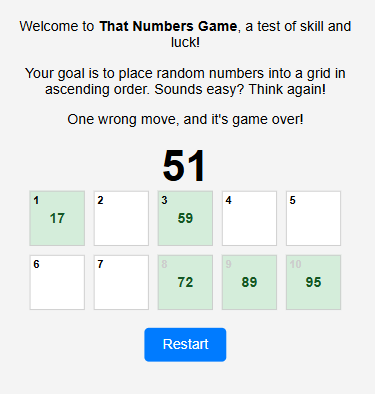 Games like That Numbers Game