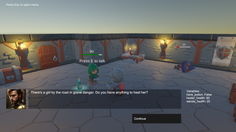 Arcweave Unity Integration  Example Image
