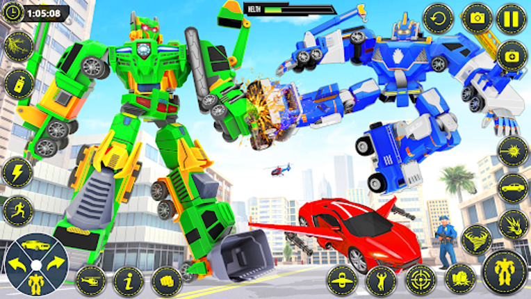 Muscle Car Robot Car Game Image
