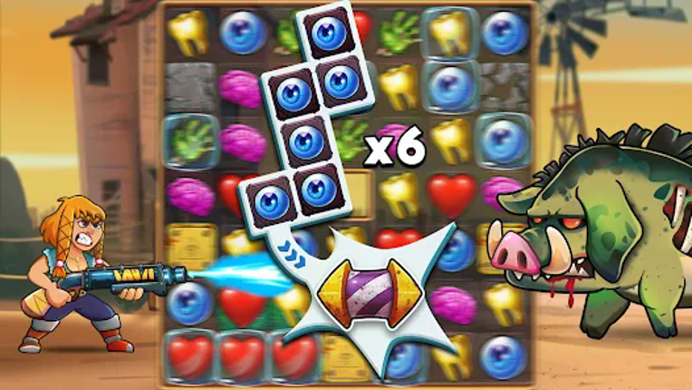Zombie Blast - Match 3 Puzzle screenshot