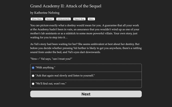 Grand Academy II: Attack of the Sequel screenshot