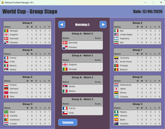 National Football Manager v0.1 Image