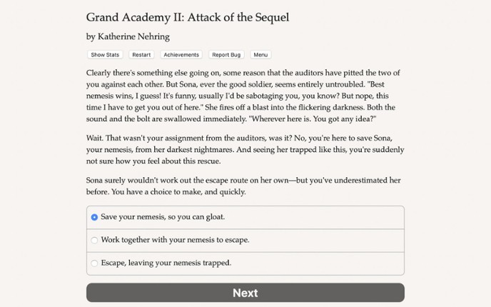 Grand Academy II: Attack of the Sequel screenshot