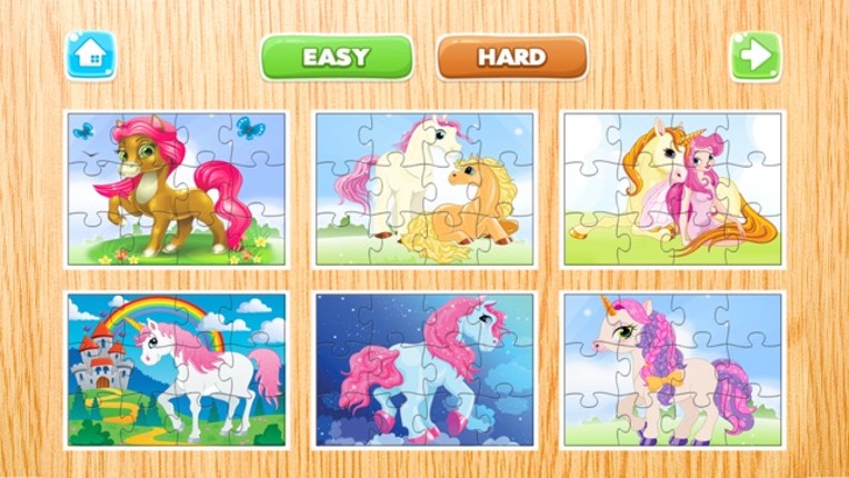 Horse Puzzle Games Free - Pony Jigsaw Puzzles for Kids and Toddler - Preschool Learning Games screenshot