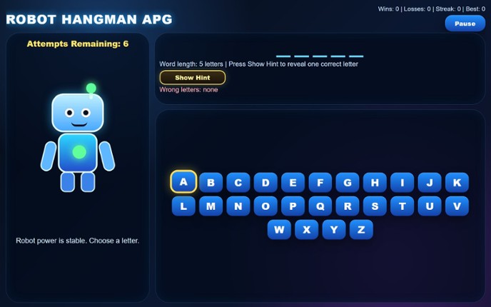 Robot Hangman APG Image