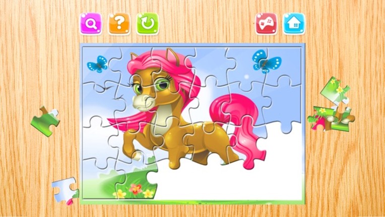 Horse Puzzle Games Free - Pony Jigsaw Puzzles for Kids and Toddler - Preschool Learning Games screenshot