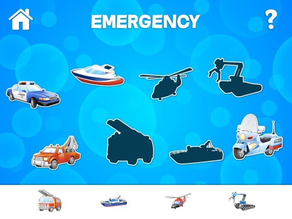 Tap Trucks and Things That Go Shape Puzzles Lite screenshot
