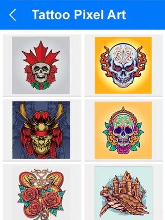 Tattoo Pixel Art Coloring Game Image