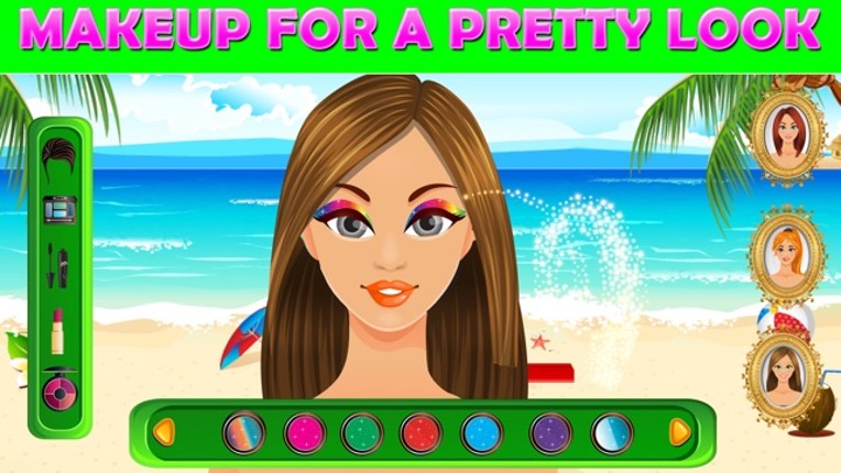 Beach Dress Up- free Princess hot fashion star and salon game for girls &amp; boys screenshot